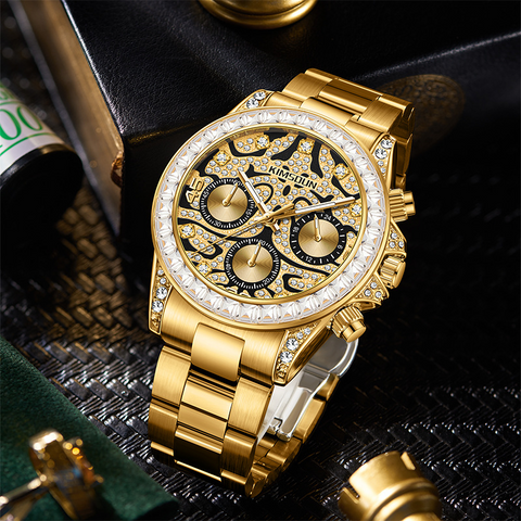 Carlophis K-1834B Alpha 3D Tiger Watch - Unisex & Crystal Bezel