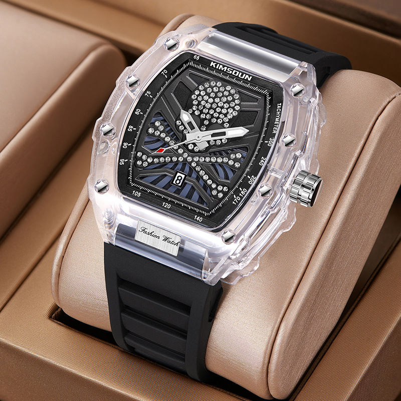 Carlophis K-2106B Lucid Transparent Watch - Unisex & Colorful Jelly Style