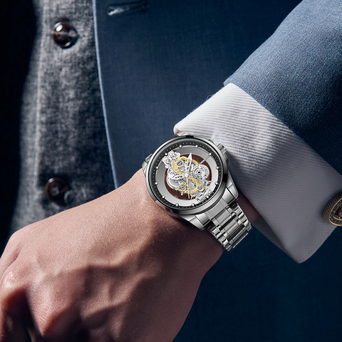 Carlophis K-1822B Aperture Skeleton Watch - Unisex & Classic Design