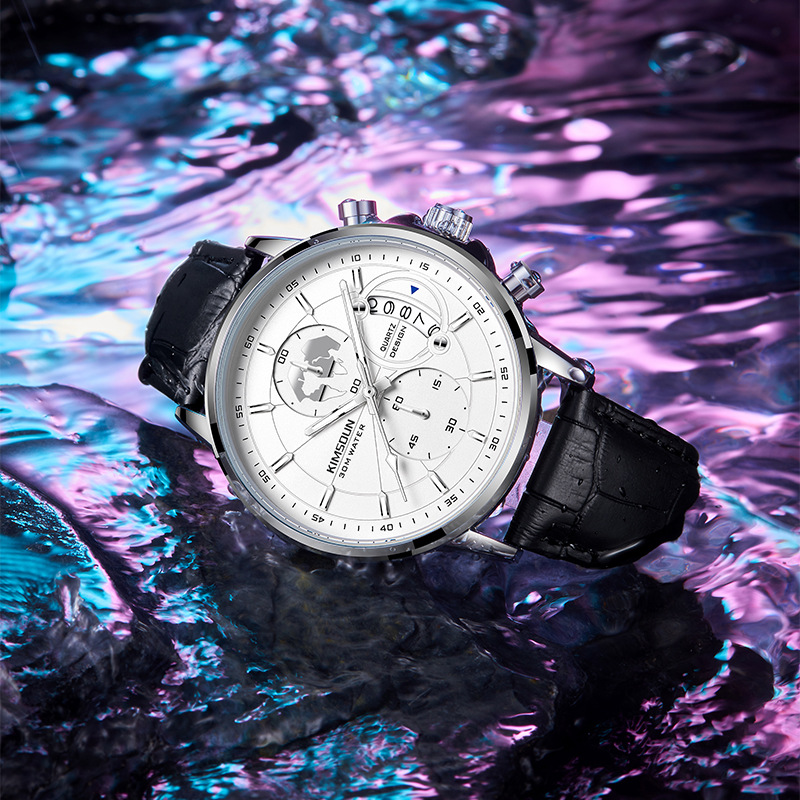 Carlophis K-1815B Linear Ultra-Thin Watch - Unisex & Small Seconds Dial