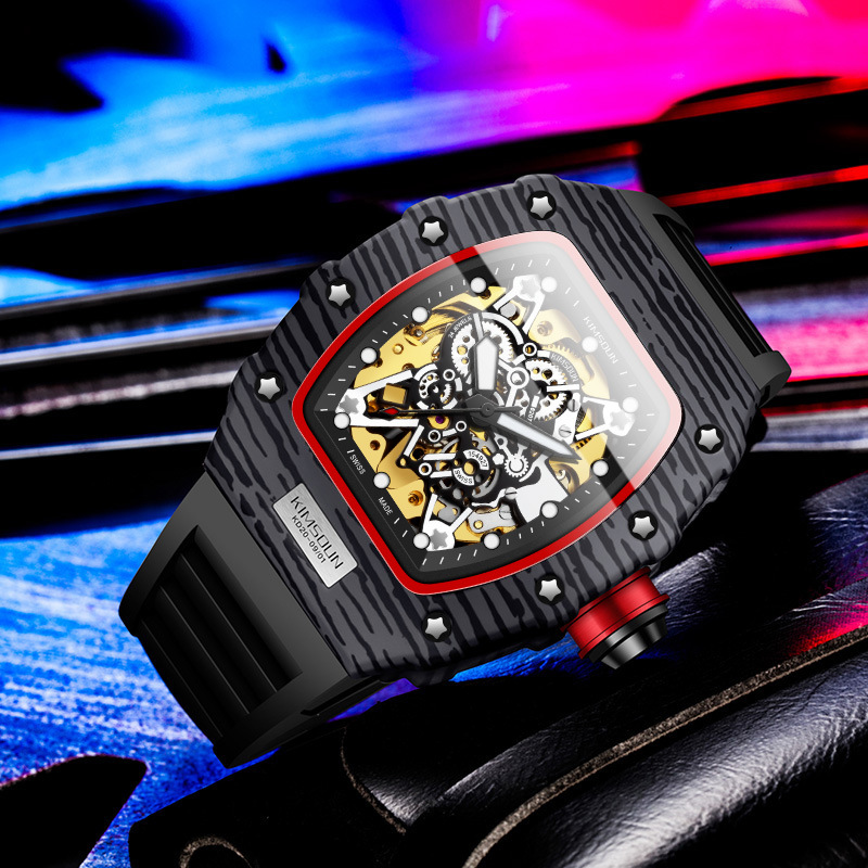 Carlophis K-2012A Raptor Automatic Tonneau Watch - Men's & See-Through