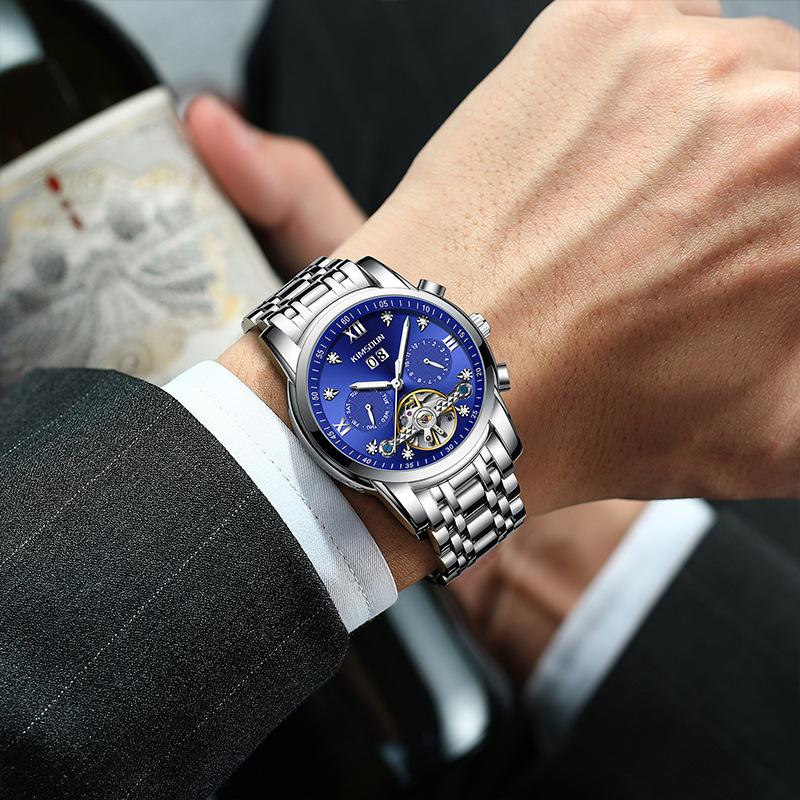 Carlophis Celestial Automatic Open-Heart Watch - Unisex & Calendar Dial