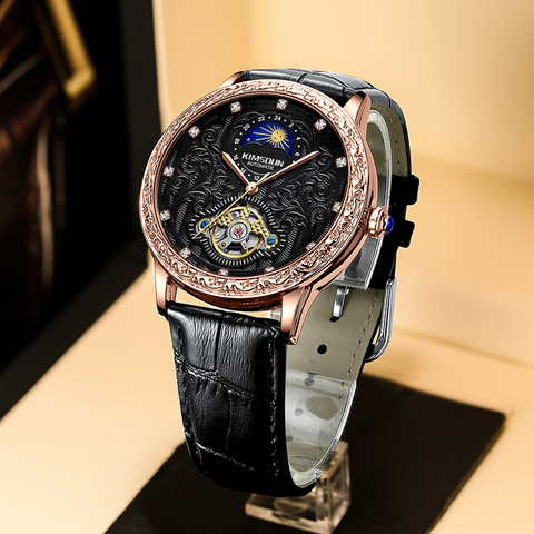 Carlophis K-2029A Equinox Automatic Sun & Moon Watch - Unisex & Mechanical