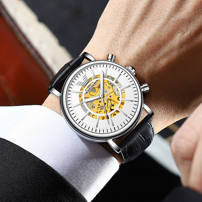 Carlophis K-2025A Architect Automatic Skeleton Watch - Men's & Mechanical