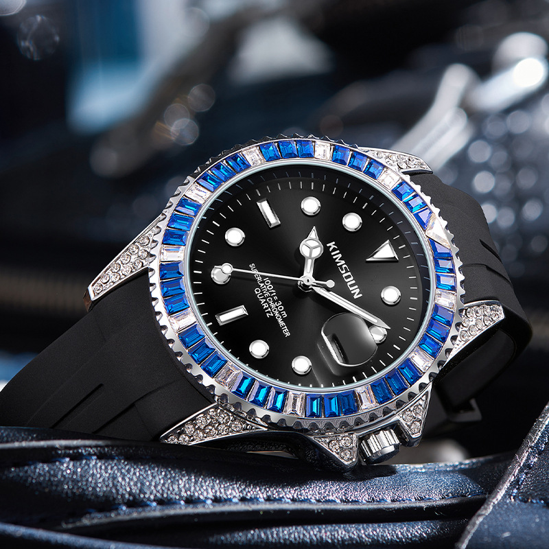 Carlophis K-1268B Marina Crystal Bezel Diver-Style Watch - Unisex