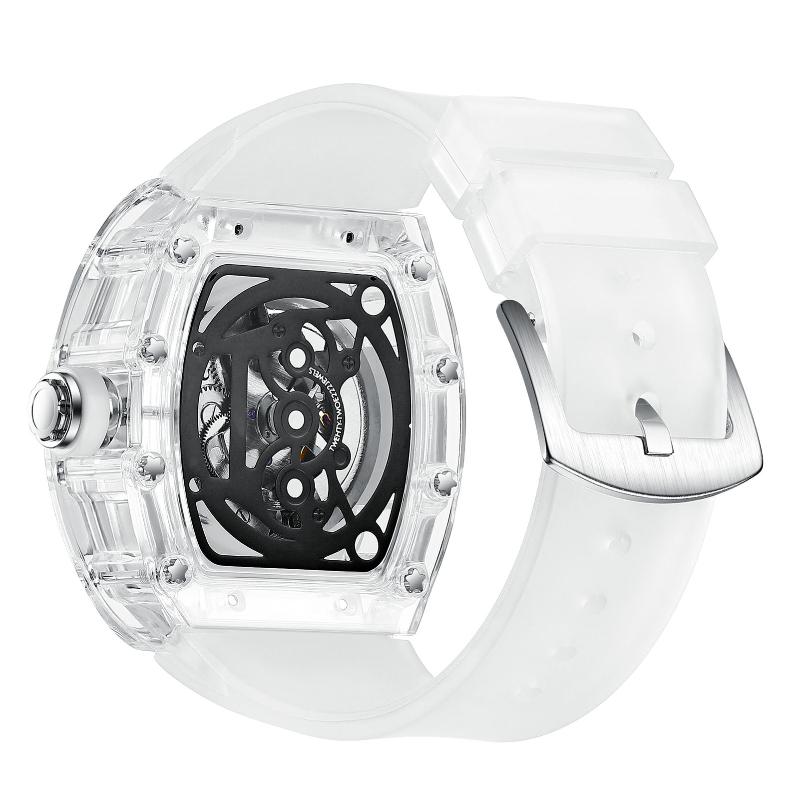 Carlophis K-2015A Automatic Men's Tonneau Watch - Luminous & Dual Display