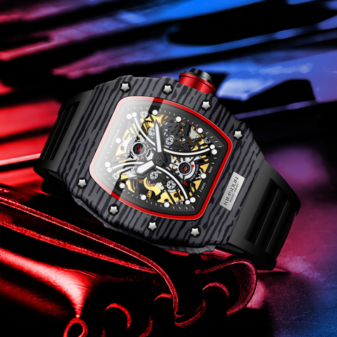 Carlophis K-2011A Manifesto Automatic Tonneau Watch - Unisex & No-Logo