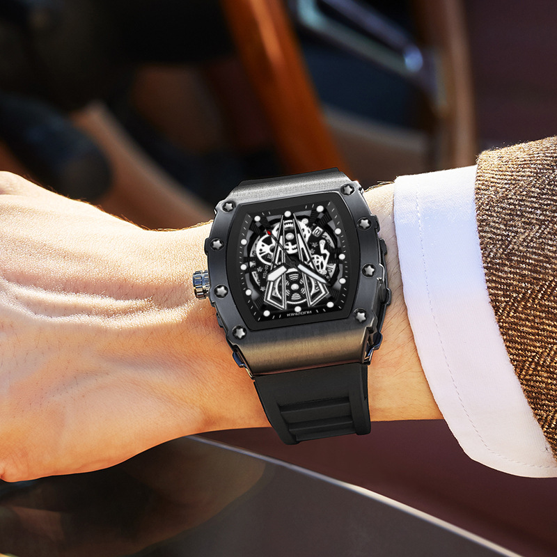 Carlophis K-2018B Stance Men's Tonneau Watch - Artistic & No-Logo Dial