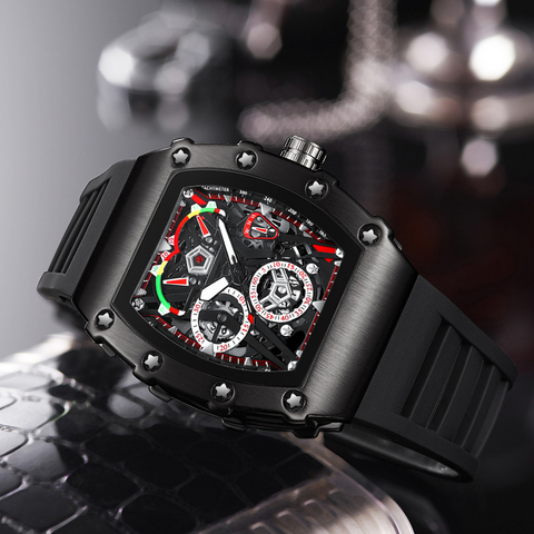 Carlophis K-2102B Velocity Men's Tonneau Watch - Sport & Vibrant Colors
