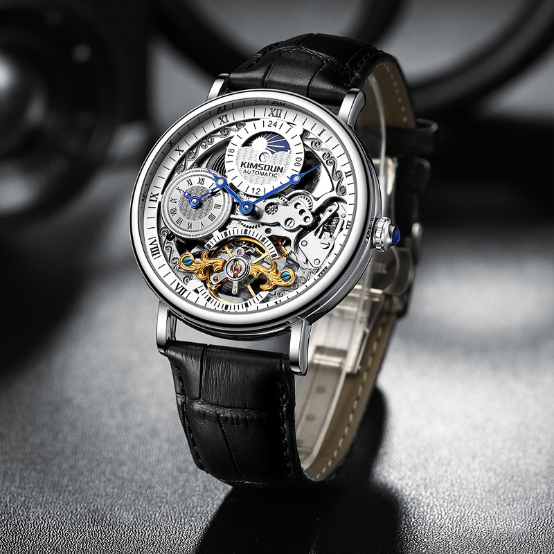 Carlophis K-2028A Meridian Automatic Dual-Time GMT Watch - Unisex
