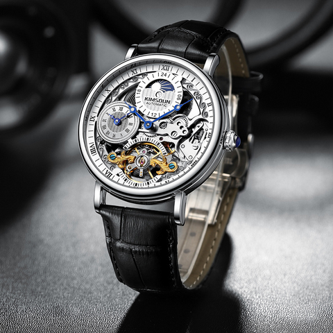 Carlophis K-2028A Meridian Automatic Dual-Time GMT Watch - Unisex