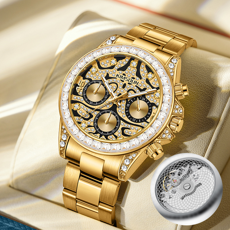 Carlophis K-1834B Alpha 3D Tiger Watch - Unisex & Crystal Bezel