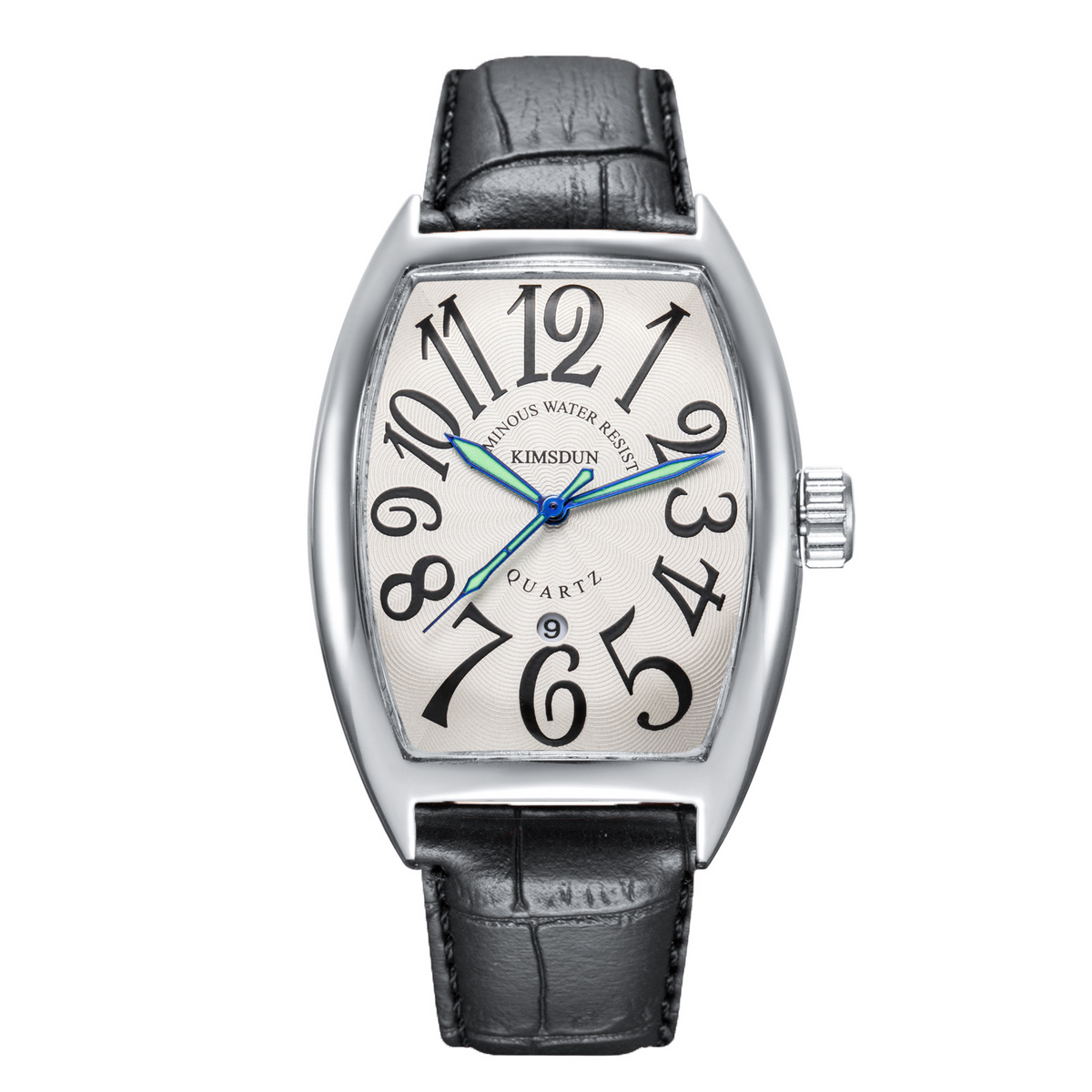 Carlophis K-816D Matrix Men's Digital Tonneau Watch - Premium Leather