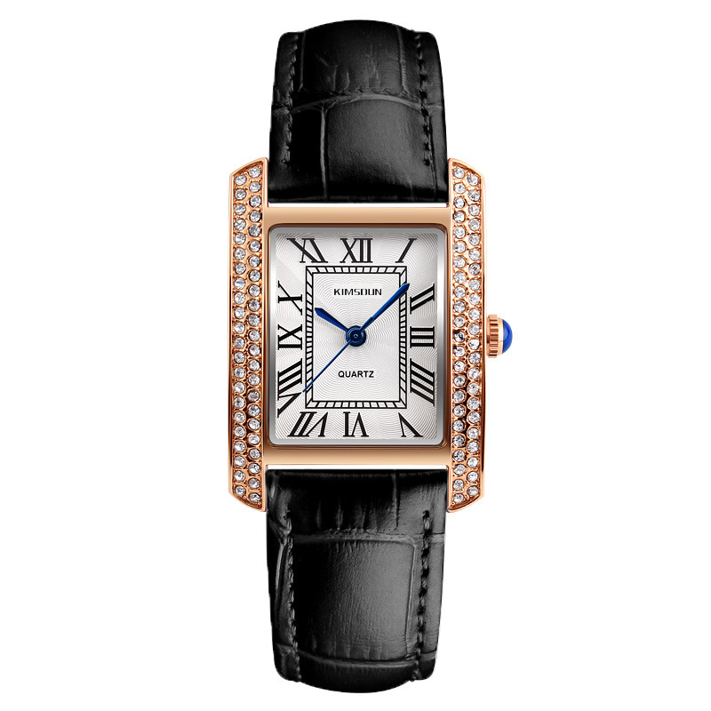 Carlophis K-7701B Bijou Women's Rectangular Watch - Petite & Art Deco Style