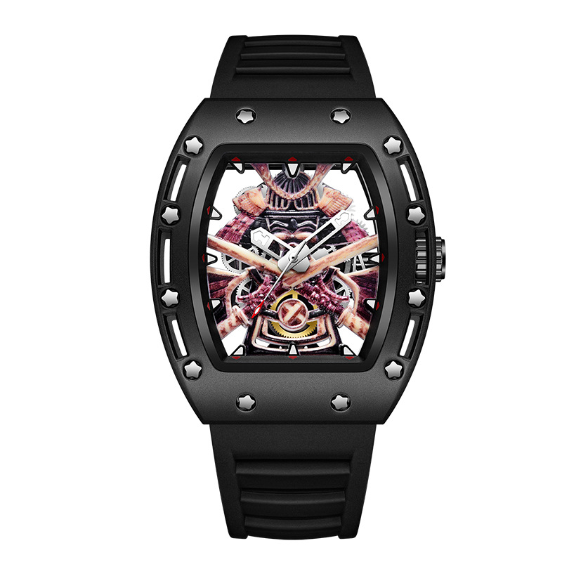 Carlophis Maverick Men's Sport Watch - See-Through & Screw-Down Crown