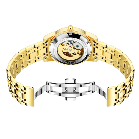 Carlophis K-1973A Navigator Automatic Watch - Unisex & 5-Link Bracelet