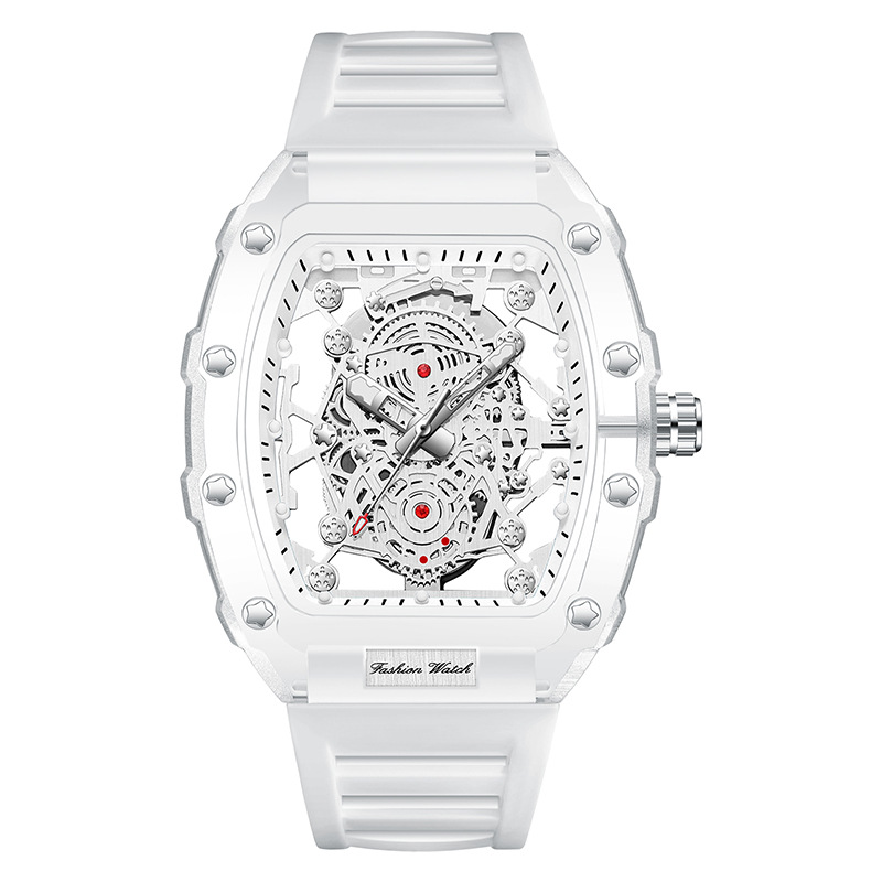 Carlophis K-2392B Construct Transparent Tonneau Watch - Unisex & Architectural