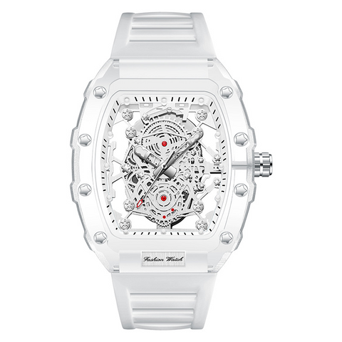 Carlophis K-2392B Construct Transparent Tonneau Watch - Unisex & Architectural