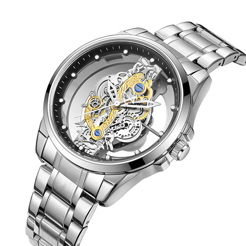 Carlophis K-1822B Aperture Skeleton Watch - Unisex & Classic Design