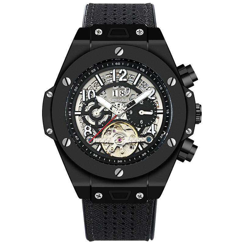 Carlophis K-718D Titan Men's Automatic Watch - 47mm & See-Through Case
