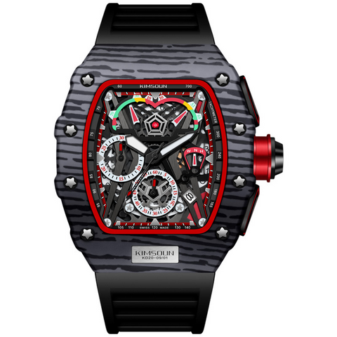 Carlophis K-2013B Grid Men's Ana-Digi Racing Watch - Tonneau-Style