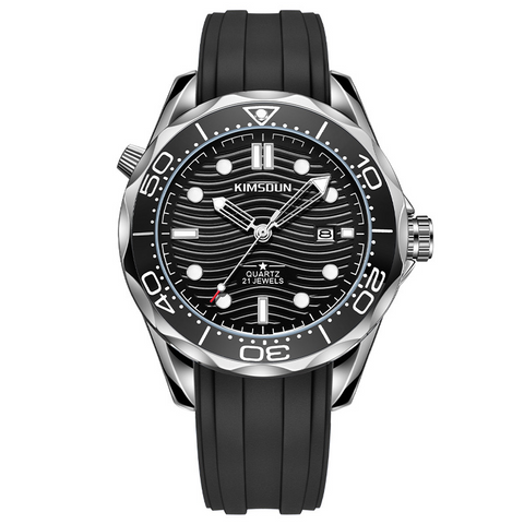 Carlophis K-1808B Jetty Classic Diver-Style Watch - Unisex & Quartz