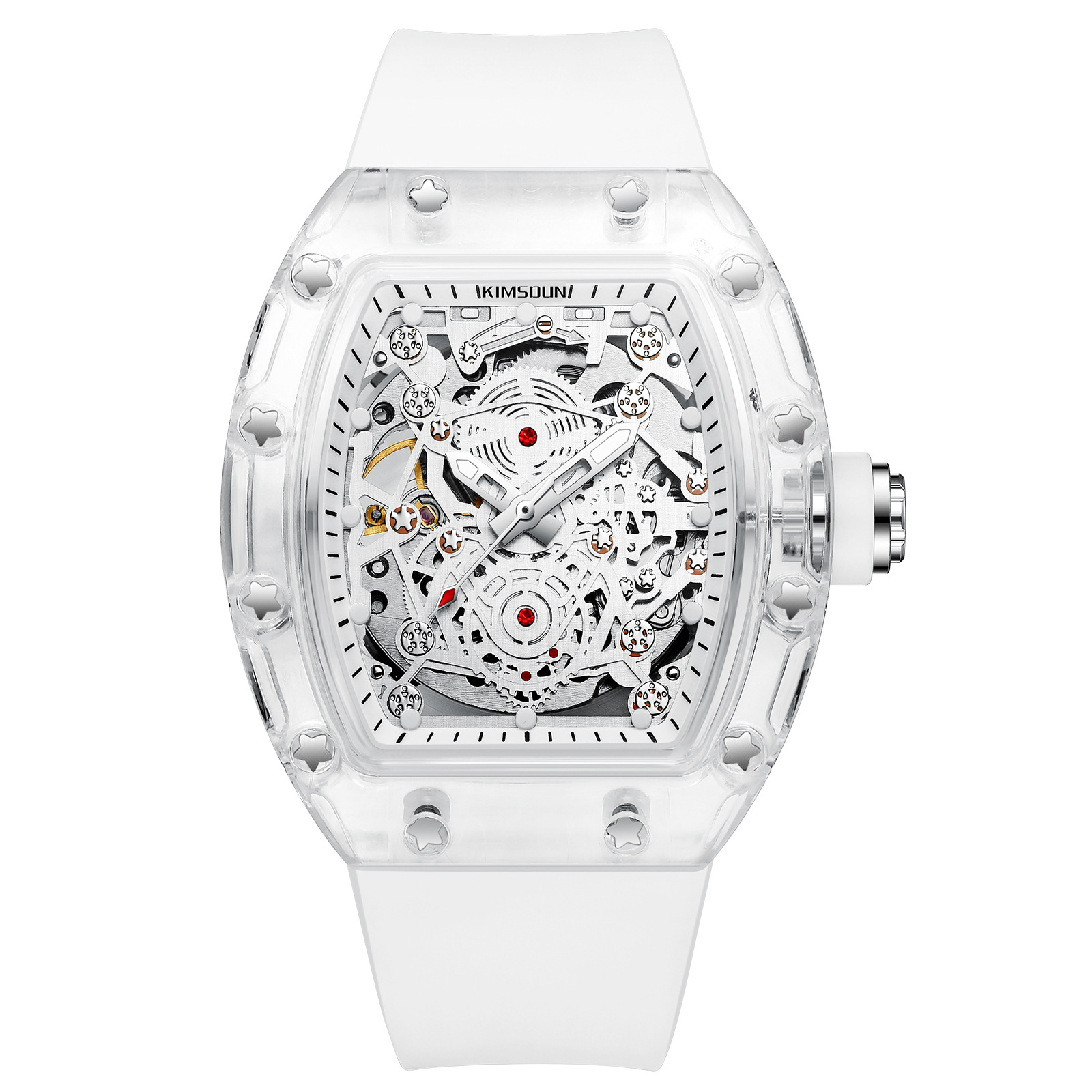 Carlophis K-2015A Automatic Men's Tonneau Watch - Luminous & Dual Display