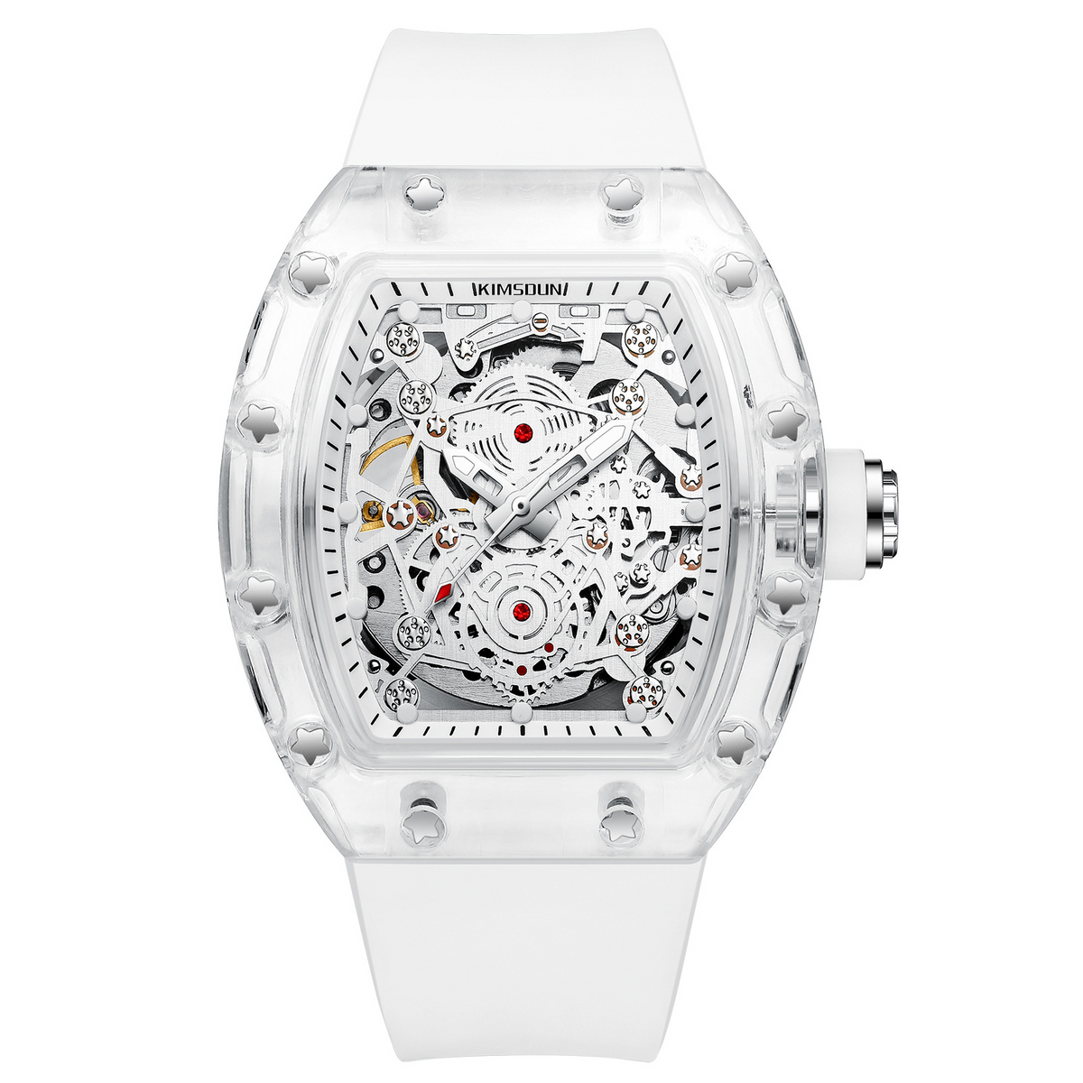 Carlophis K-2015A Automatic Men's Tonneau Watch - Luminous & Dual Display