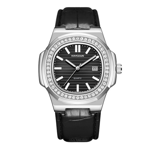 Carlophis K-1854B Lumina Crystal Skeleton Watch - Unisex & Porthole-Style