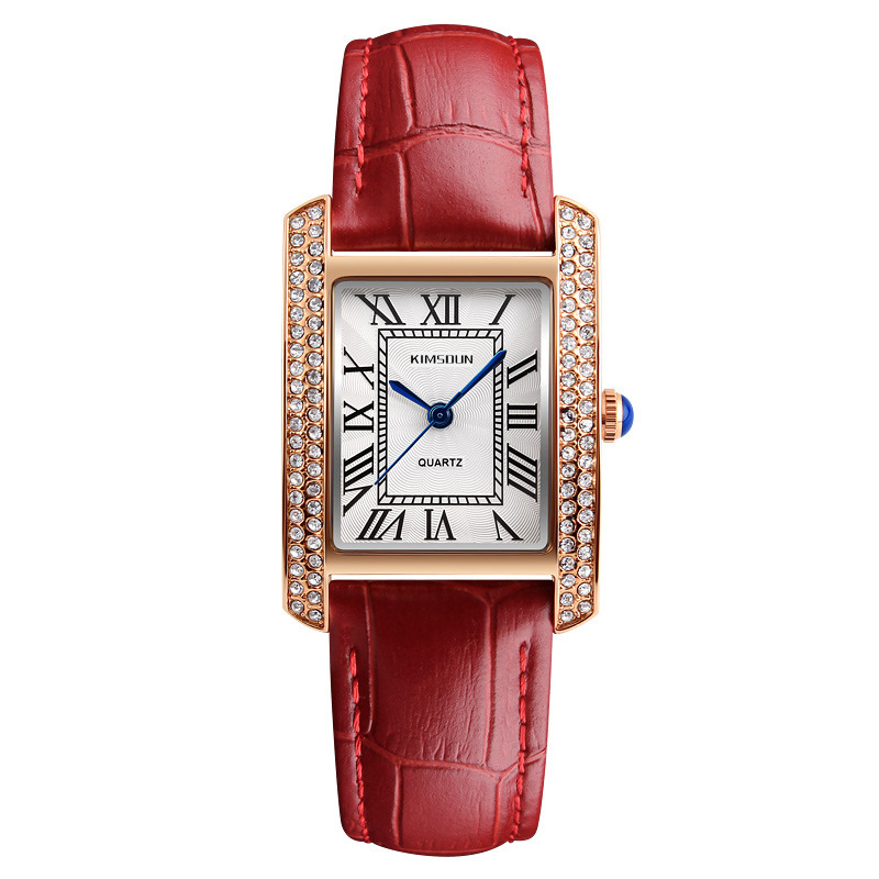 Carlophis K-7701B Bijou Women's Rectangular Watch - Petite & Art Deco Style