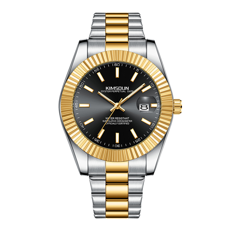 Carlophis K-1840B Legacy Classic Watch - Unisex & Fluted Bezel