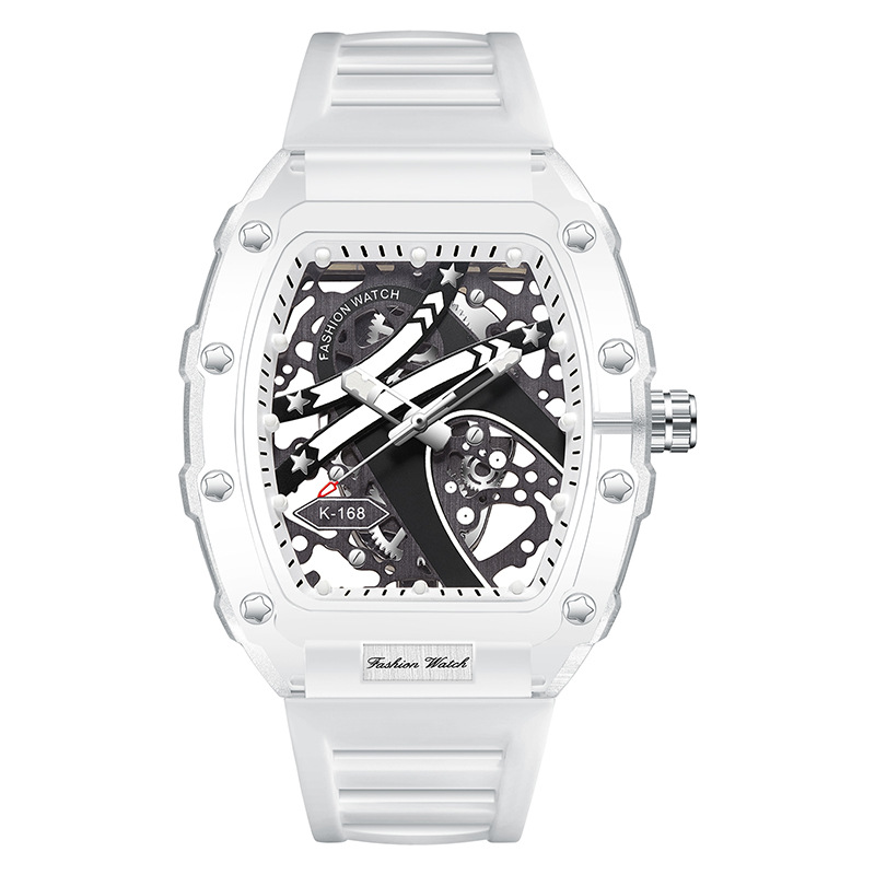 Carlophis K-2390B Spectra Transparent Tonneau Watch - Men's & Jelly Style