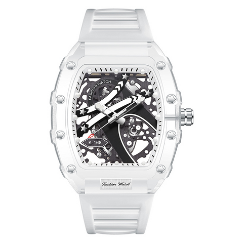 Carlophis K-2390B Spectra Transparent Tonneau Watch - Men's & Jelly Style
