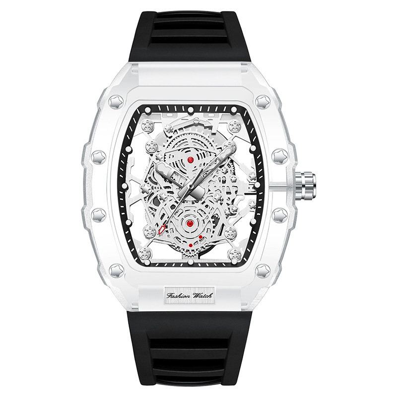 Carlophis K-2392B Construct Transparent Tonneau Watch - Unisex & Architectural