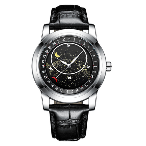 Carlophis K-1827B Vortex Rotating Star Dial Watch - Unisex & Celestial