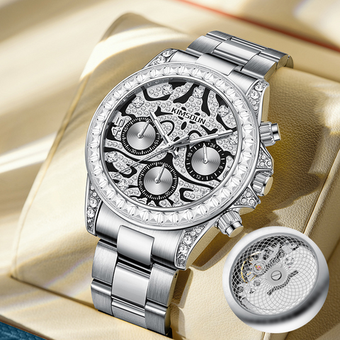 Carlophis K-1834B Alpha 3D Tiger Watch - Unisex & Crystal Bezel