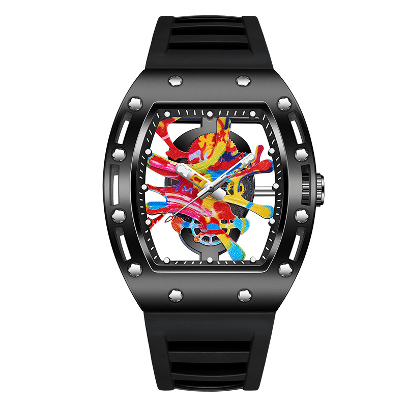 Carlophis K-2386B Apex Men's Tonneau Watch - Sport & Racing-Inspired