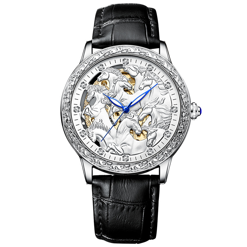 Carlophis K-2196A Virtuoso Automatic 3D Horse Watch - Unisex & Mechanical