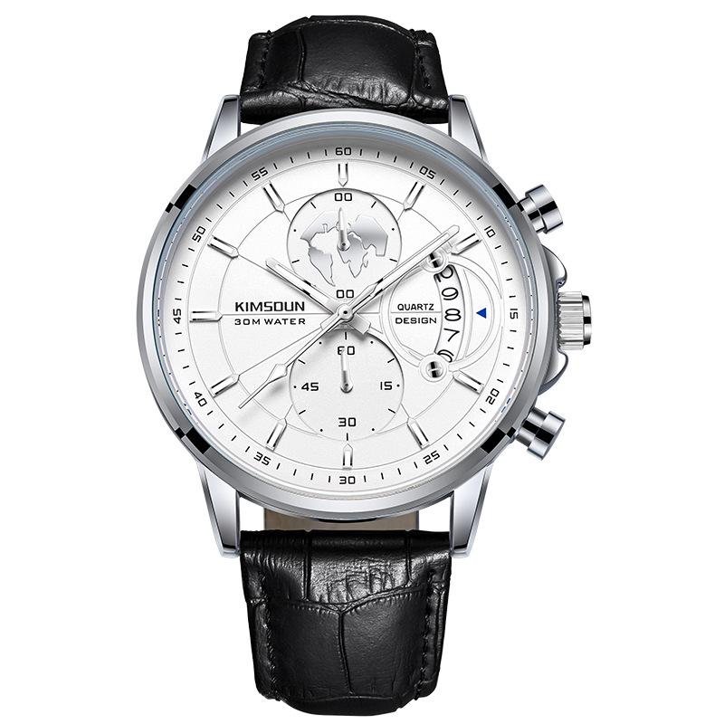 Carlophis K-1815B Linear Ultra-Thin Watch - Unisex & Small Seconds Dial