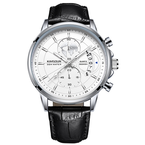 Carlophis K-1815B Linear Ultra-Thin Watch - Unisex & Small Seconds Dial