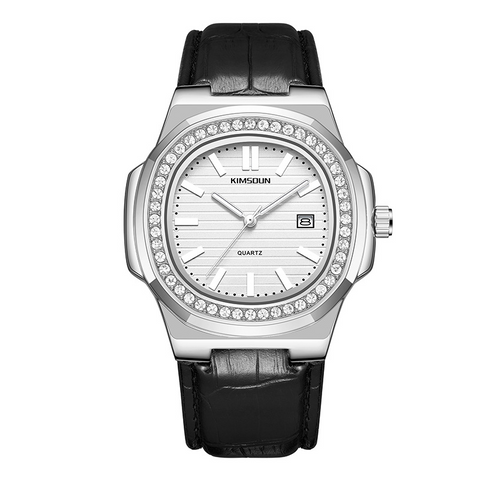 Carlophis K-1854B Lumina Crystal Skeleton Watch - Unisex & Porthole-Style