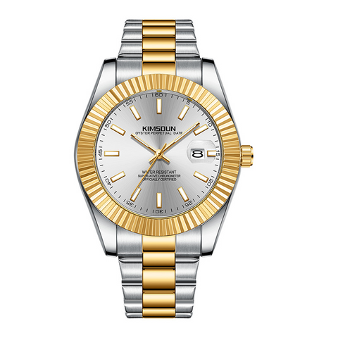 Carlophis K-1839B Regent Classic Dress Watch - Unisex & Fluted Bezel
