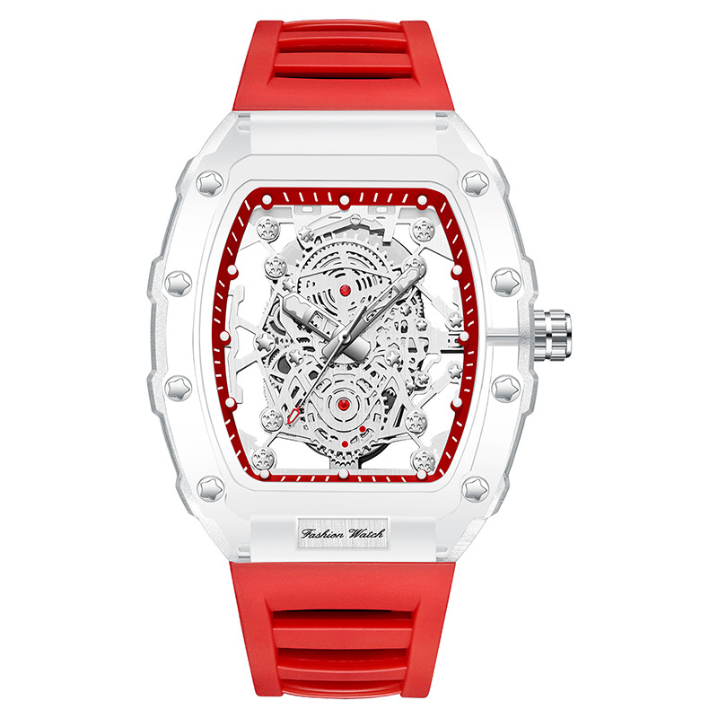 Carlophis K-2392B Construct Transparent Tonneau Watch - Unisex & Architectural