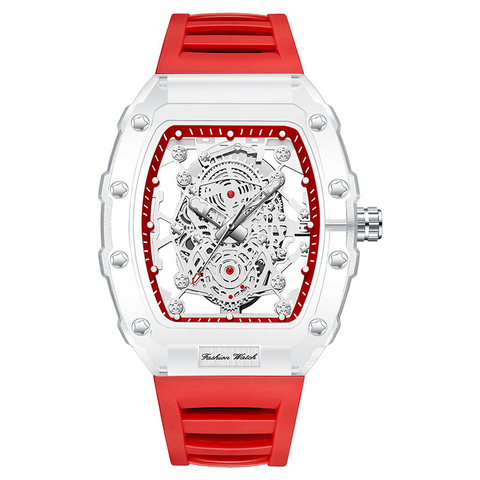 Carlophis K-2392B Construct Transparent Tonneau Watch - Unisex & Architectural
