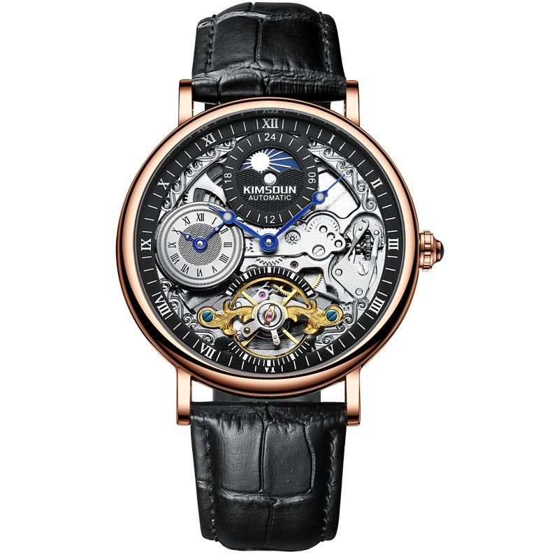 Carlophis K-2028A Meridian Automatic Dual-Time GMT Watch - Unisex