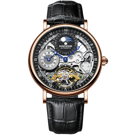 Carlophis K-2028A Meridian Automatic Dual-Time GMT Watch - Unisex