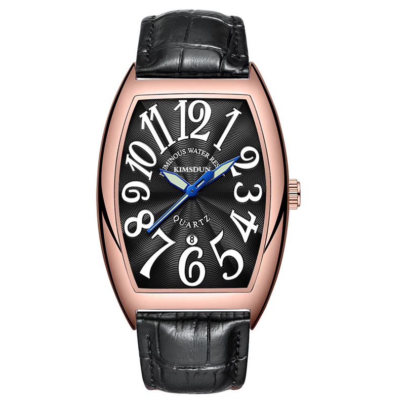 Carlophis K-816D Cypher Men's Ana-Digi Tonneau Watch - Hybrid Display