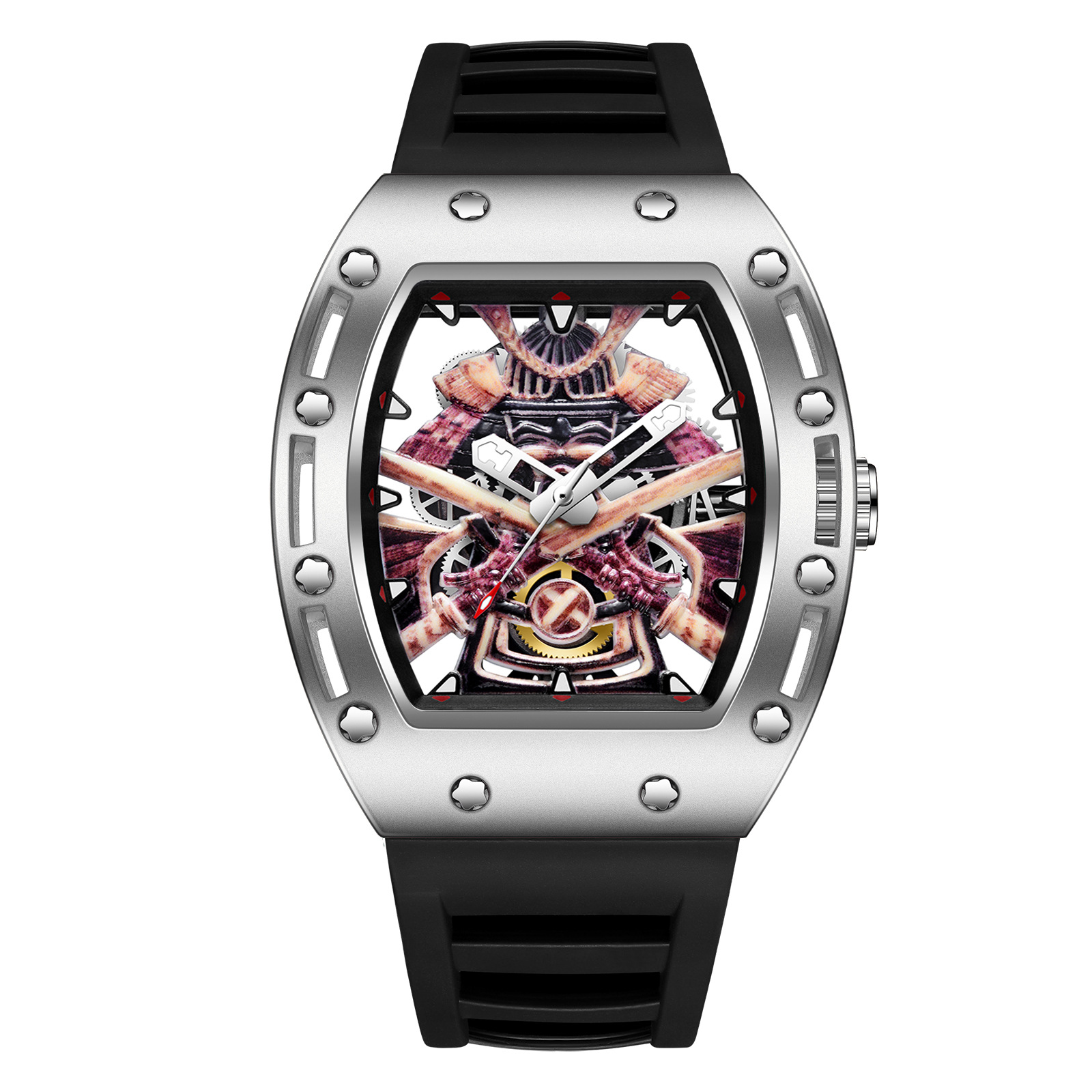 Carlophis Maverick Men's Sport Watch - See-Through & Screw-Down Crown