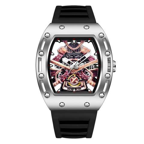 Carlophis Maverick Men's Sport Watch - See-Through & Screw-Down Crown