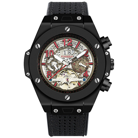 Carlophis K-718D Titan Men's Automatic Watch - 47mm & See-Through Case